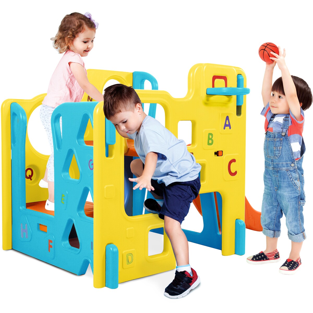 Grow n Up Climb n Explore Play Gym Slide Playground – Yellow 2