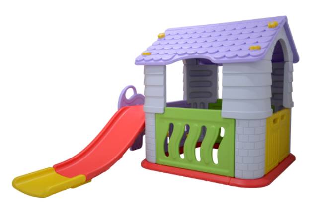 Labeille Dream Playhouse & Slide Luxury Complete Set – Atap Ungu 2