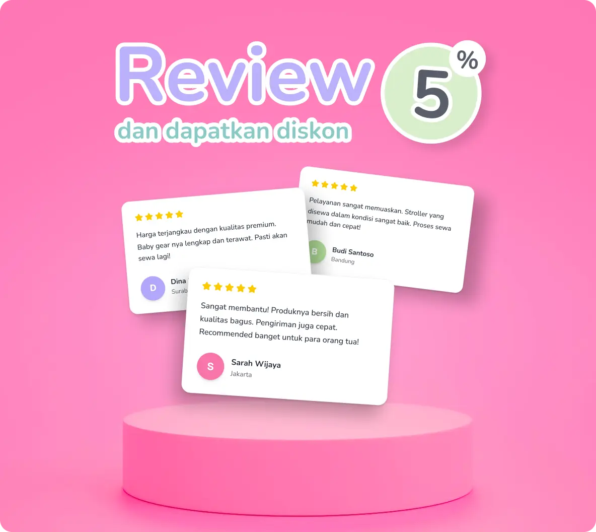 Review dan dapatkan diskon